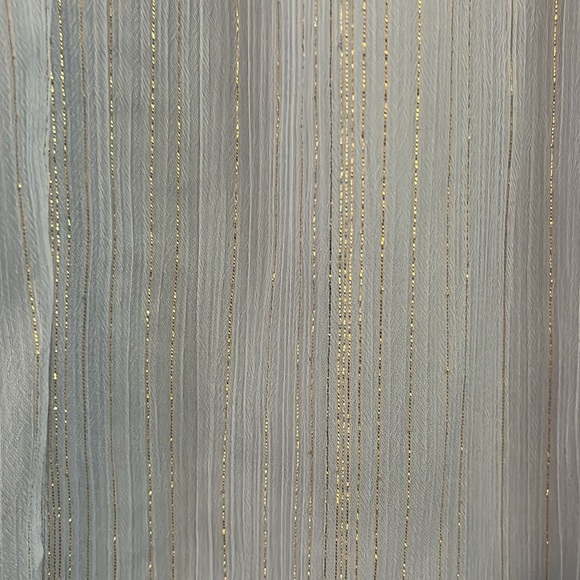 NWT LC Lauren Conrad Marrakesh Moment Blue Gold Shimmer Ruffle Maxi Dress 4 - Picture 12 of 12